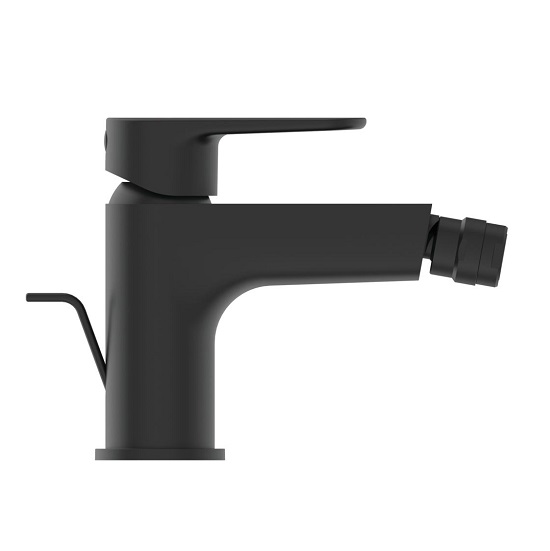 BATERIE BIDEU CERAFINE O SILK BLACK, VENTIL METALIC